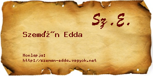 Szemán Edda névjegykártya
